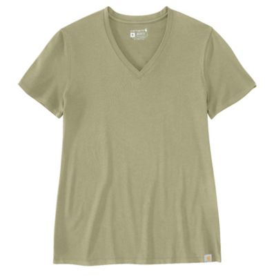 Image showing  Women's TENCEL Relaxed Fit Lightweight V-Neck Short-Sleeve T-Shirt