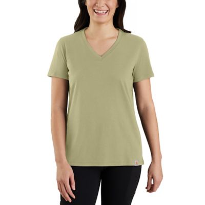 Carhartt Women's TENCEL Relaxed Fit Lightweight V-Neck Short-Sleeve T-Shirt
