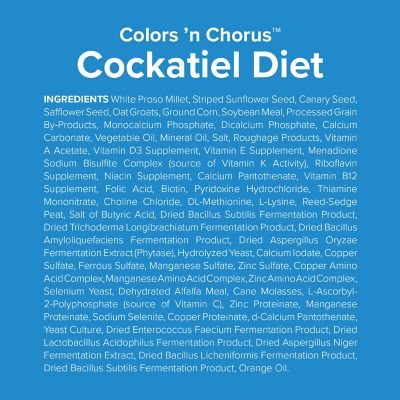 Image showing  Colors 'N Chorus Cockatiel Food, 50 lb.