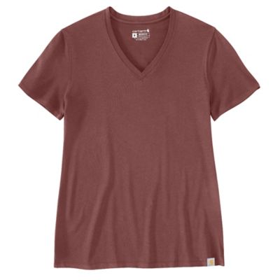 Image showing  Women's TENCEL Relaxed Fit Lightweight V-Neck Short-Sleeve T-Shirt