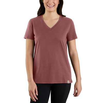 Carhartt Women's TENCEL Relaxed Fit Lightweight V-Neck Short-Sleeve T-Shirt