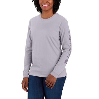 Carhartt Women's Loose Fit Heavyweight Logo Long-Sleeve Graphic T-Shirt, 103401-Q74