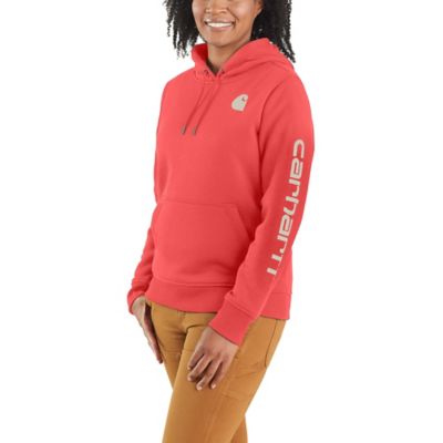 Carhartt Women's Relaxed Fit Midweight Logo Sleeve Graphic Sweatshirt, 102791-E73