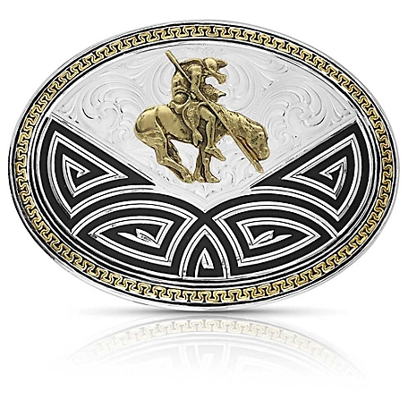 Montana Silversmiths Bold Southwest Buckle With End of the Trail, 50317-595