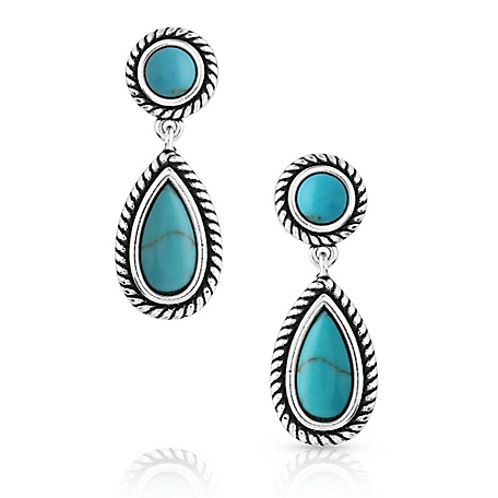 Montana Silversmiths Tranquil Waters Turquoise Earrings, ER5702