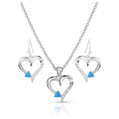 Montana Silversmiths Love Everlasting Opal Crystal Jewelry Set