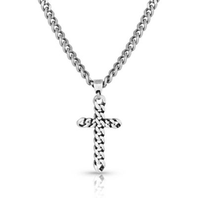 Montana Silversmiths Braided Cross Necklace, NC5681