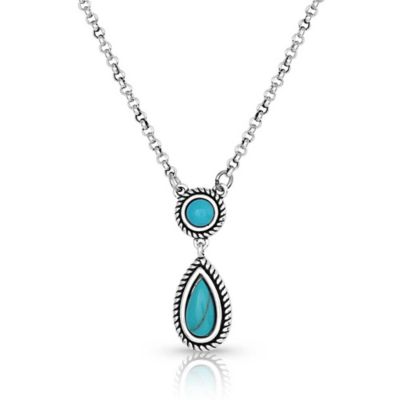 Montana Silversmiths Tranquil Waters Turquoise Necklace, NC5702