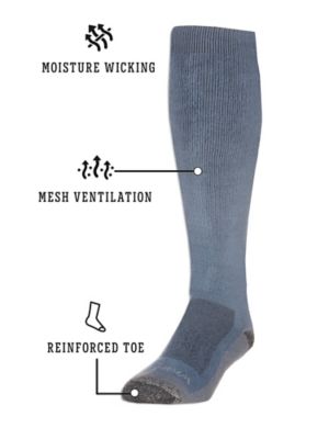 Wrangler Men's Wyatt Western Cowboy Boot Socks, Over Calf Extended Crew Socks, WNM30605
