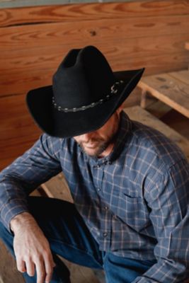 Image showing  Unisex Caney Classic Big Brim Wool Felt Cowboy Hat