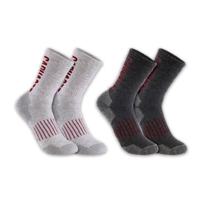 Image showing  Midweight Synthetic-Wool Blend Logo Crew Sock, 2-Pack