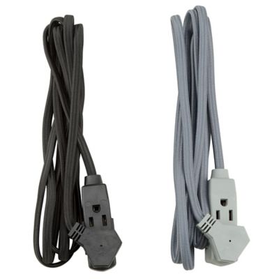Image showing  8 ft. Indoor 6-Gauge 3 Wire Fabric Cord, 2-Pack