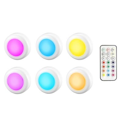 JobSmart Led Puck Lights With Remote, 6 pack