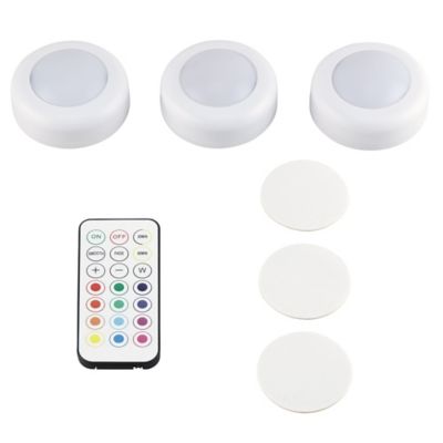 Image showing  LED Puck Lights with Remote, 6-Pack