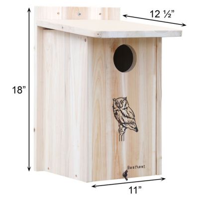 Image showing  Premium Screech Owl/Kestrel House, 11 in. x 12.5 in. x 18 in.