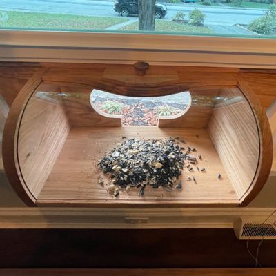 Image showing  2 qt. In-House Breadbox Window Bird Feeder