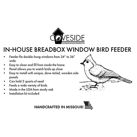 Coveside In-House Breadbox Window Bird Feeder with Mirror 27500 — The Bird  Shed
