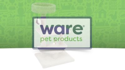 Image showing  40 in. Real Carpet Hammock Perch Wooden Cat Tree, Beige