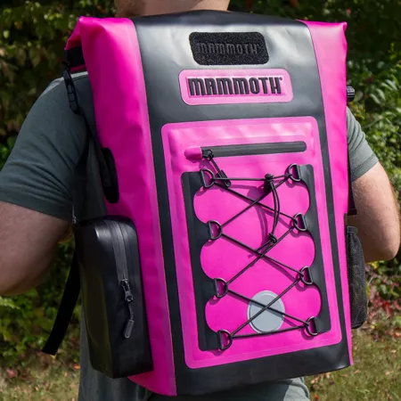 Prime Retreat Mammoth Insulated Backpack Pink and Black Chest Coolers