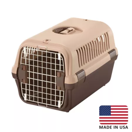 Richell Pet Carrier Medium Brown Plastic Crates