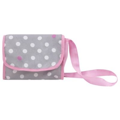 Image showing  Cotton Candy Pink: Amanda Doll Pram - Pink, Grey, Polka Dot