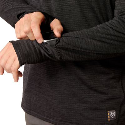 Image showing 2 th Ariat Men's Rebar Gridwork Crewneck Long -Sleeve Work T-Shirt