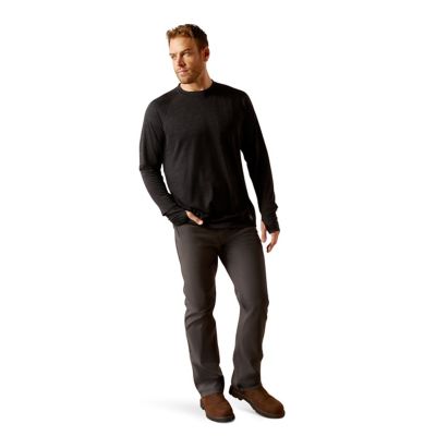 Image showing 4 th Ariat Men's Rebar Gridwork Crewneck Long -Sleeve Work T-Shirt