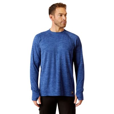 Ariat Men's Rebar Gridwork Crewneck Long Sleeve Work T-Shirt