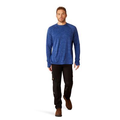 Image showing  Men's Rebar Gridwork Crewneck Long -Sleeve Work T-Shirt