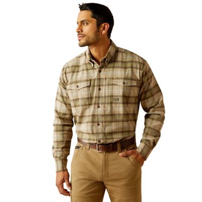 Image showing 0 th Ariat Men's Rebar Flannel Durastretch Long -Sleeve Work Shirt