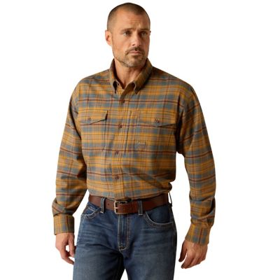 Ariat Men's Rebar Flannel Durastretch Long -Sleeve Work Shirt