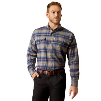 Ariat Men's Rebar Flannel Durastretch Long -Sleeve Work Shirt