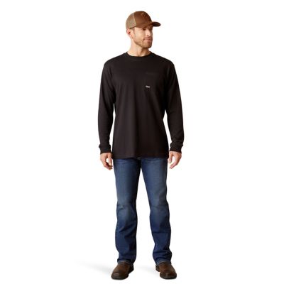 Image showing 4 th Ariat Men's Rebar Cotton Strong WHLF Long -Sleeve Work T-Shirt
