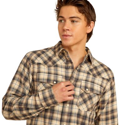 Image showing  Men's Holin Retro Fit Long Sleeve Western Shirt