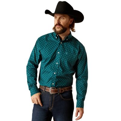 Ariat Men's Wrinkle Free Gunnar Classic Fit Long-Sleeve Western Shirt, 10052374