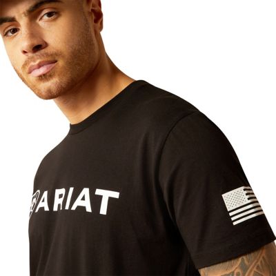 Image showing 2 th Ariat Men's Ariat Shield Flag Graphic Short-Sleeve T-Shirt