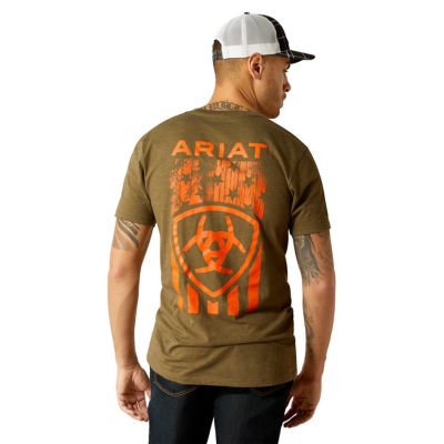 Ariat Men's Ariat Grain Flag Short Sleeve Graphic T-Shirt, 10052569