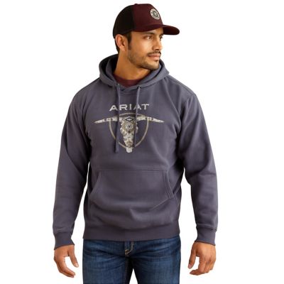 Ariat Men's Southwestern Longhorn Hoodie, 10052004