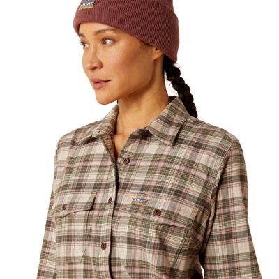 Image showing  Women's Rebar Flannel DuraStretch Long Sleeve Work Shirt