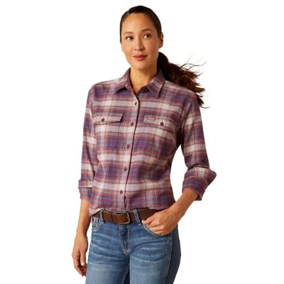 Ariat Women's Rebar Flannel DuraStretch Long Sleeve Work Shirt
