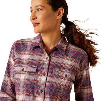 Image showing  Women's Rebar Flannel DuraStretch Long Sleeve Work Shirt