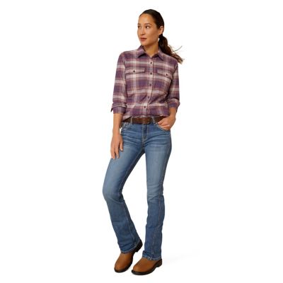 Image showing  Women's Rebar Flannel DuraStretch Long Sleeve Work Shirt