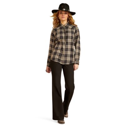 Image showing  Women's Billie Jean Long-Sleeve Button-Down Plaid Shirt
