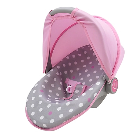 509 Crew Cotton Candy Pink: 3-in-1 Doll Car Seat - Pink, Grey, Polka Dot