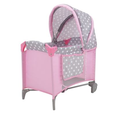 509 Crew Cotton Candy Pink: Doll Play Yard - Pink, Grey, Polka Dot