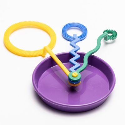 Image showing  Tri-Wand Bubble Pan Sets 3 Pack - Bubble Toy