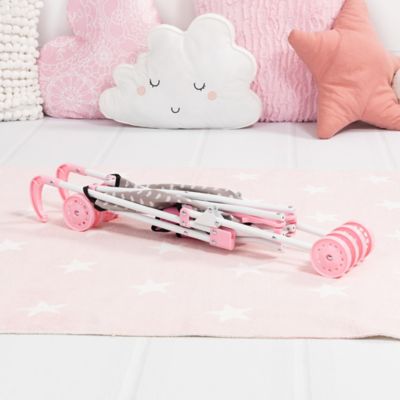 Image showing  Buggy Umbrella Stroller - Hearts Black & Pink