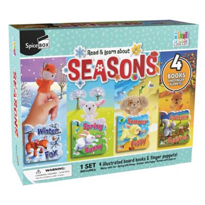 First Library Four Seasons: 4 Die-Cut Board Books with Finger Puppets
