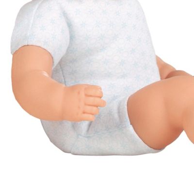 Image showing  Muffin to Dress 13" Soft Cloth/Vinyl Baby Doll in Blue