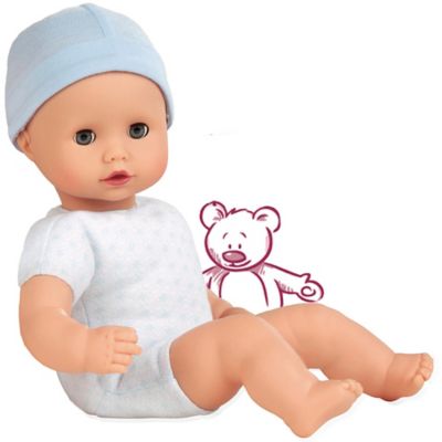 Image showing  Muffin to Dress 13" Soft Cloth/Vinyl Baby Doll in Blue